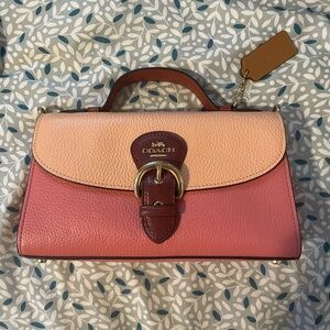 Coach kleo top handle/crossbody bag in colorblock